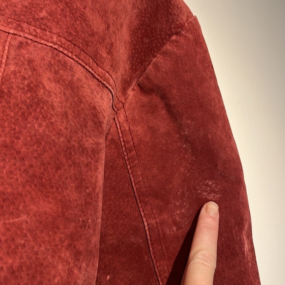 Christopher & Banks Red Suede Leather Jacket size 2X - Picture 14 of 14